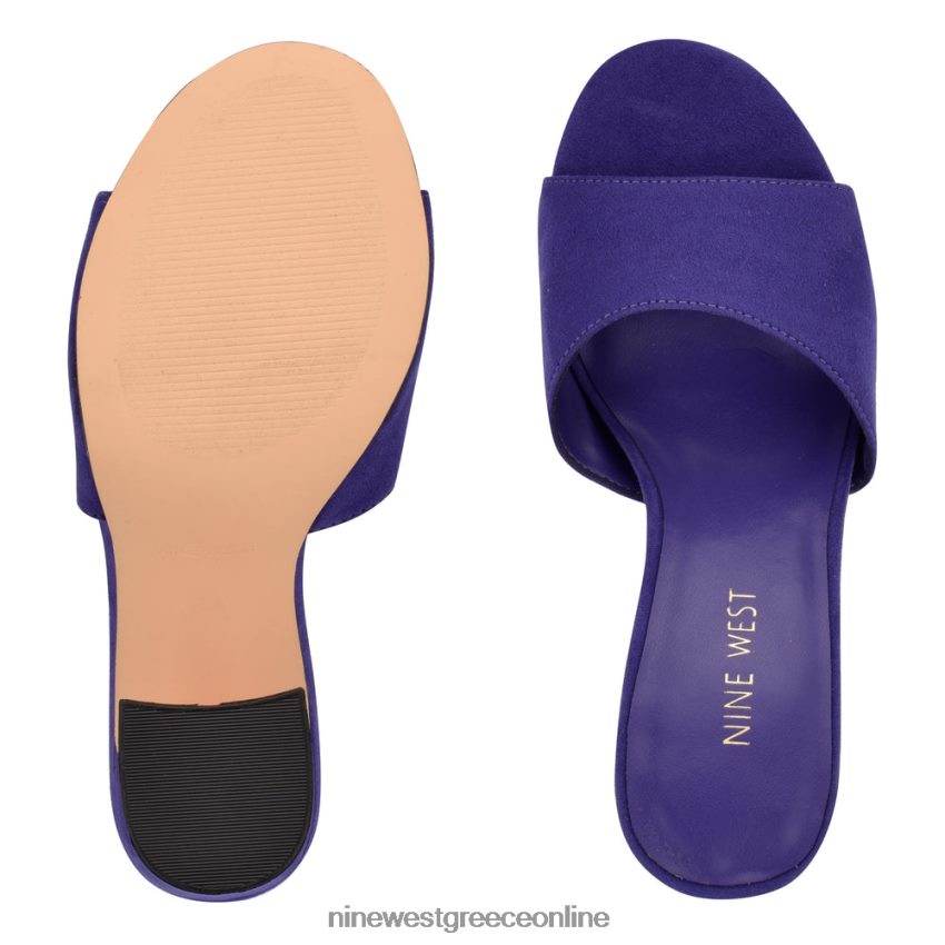 Nine West πέδιλα slide με τακούνι unah μωβ σουέτ 48BFPH378