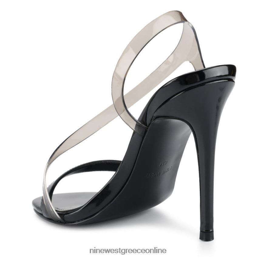 Nine West σανδάλια slingback με τακούνι magee μαύρος καπνός 48BFPH434