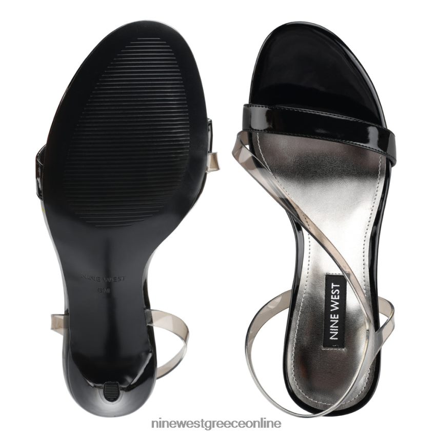 Nine West σανδάλια slingback με τακούνι magee μαύρος καπνός 48BFPH434