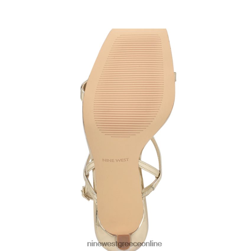 Nine West σανδάλια slingback με τακούνι olah πλατίνο 48BFPH163