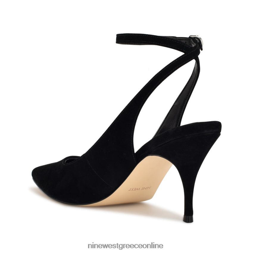 Nine West μπόκα λουράκι αστραγάλου μαύρο σουέτ 48BFPH1163