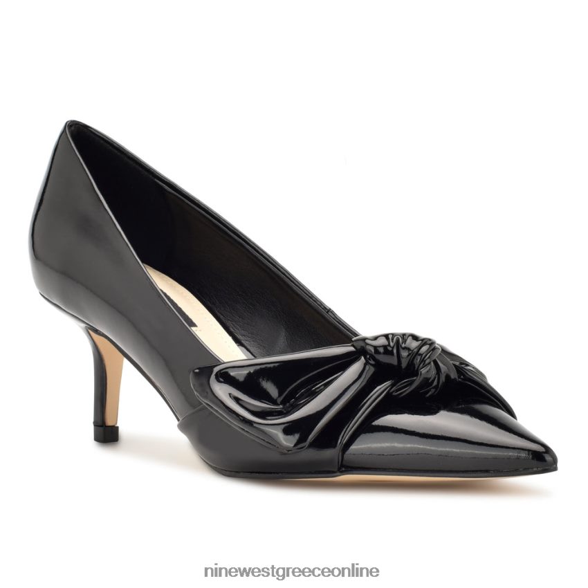 Nine West αντλίες φορέματος andee μαύρη πατέντα 48BFPH1162