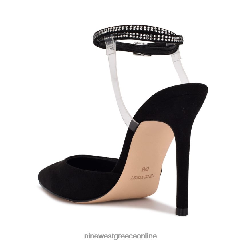 Nine West αντλίες περιτυλίγματος αστραγάλου μαύρο/διαυγές 48BFPH1424