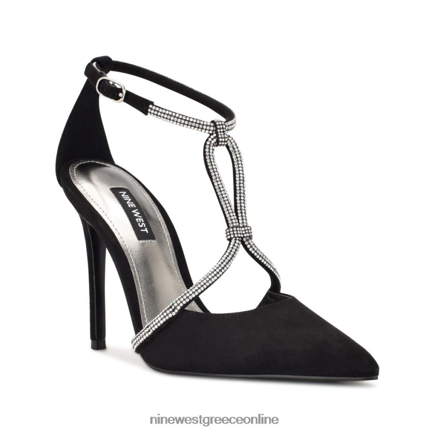 Nine West μυτερές αντλίες ποδιών fabel μαύρο σουέτ 48BFPH1877