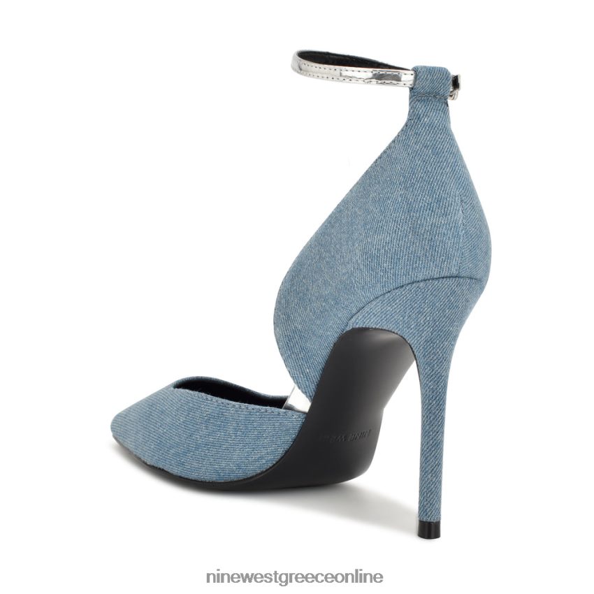 Nine West αντλίες αστραγάλου finda d'orsay μπλε τζιν 48BFPH1590