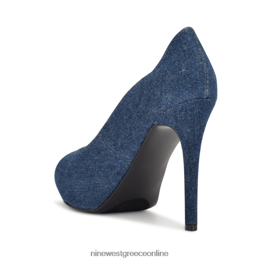 Nine West hilare αντλίες peep toe τζην 48BFPH873