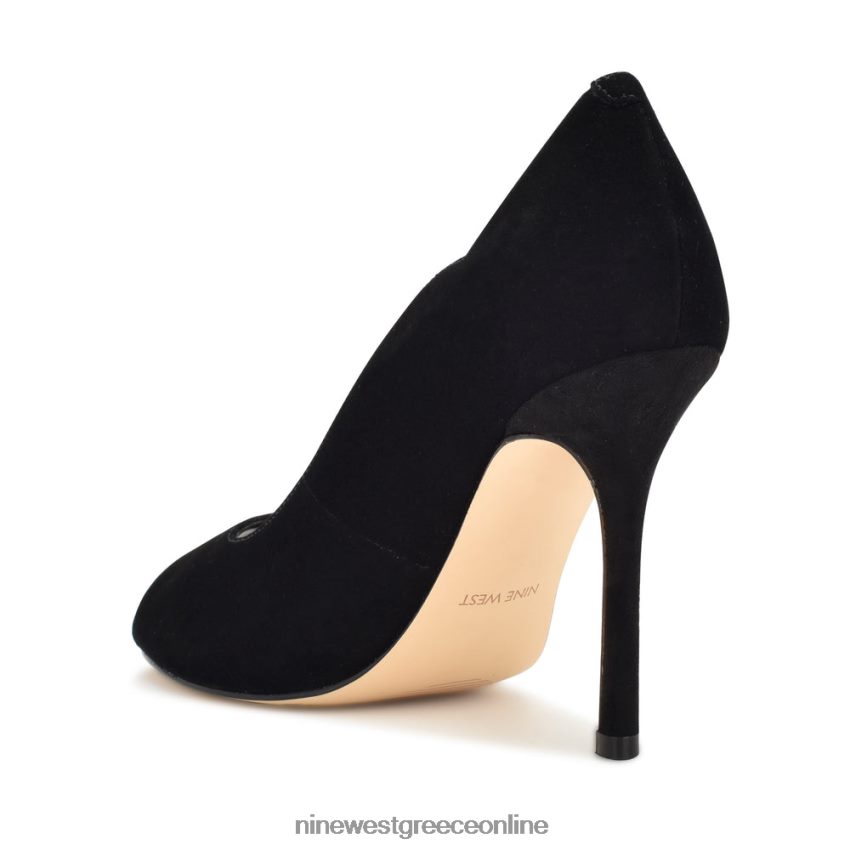 Nine West kelyan peep toe αντλίες μαύρο σουέτ 48BFPH1401