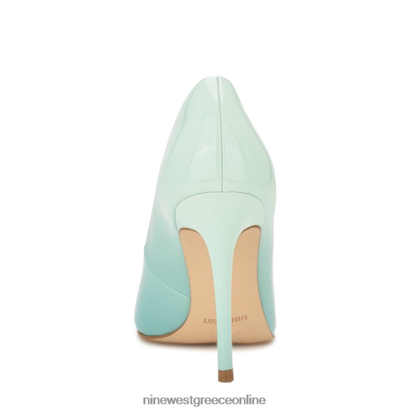 Nine West φρέσκες μυτερές αντλίες μπλε ombre πατέντα 48BFPH1592