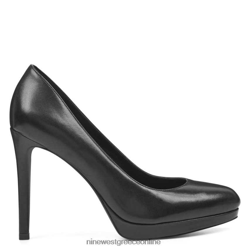 Nine West αντλίες quabree πλατφόρμας μαύρο δέρμα 48BFPH2367