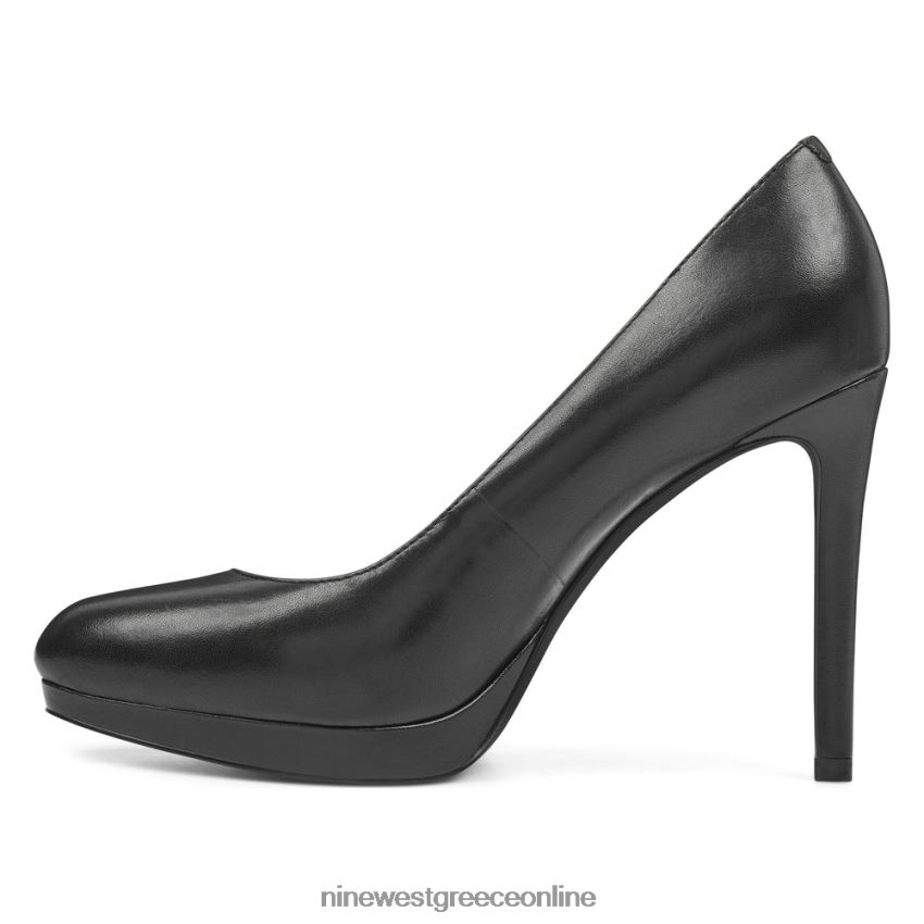 Nine West αντλίες quabree πλατφόρμας μαύρο δέρμα 48BFPH2367