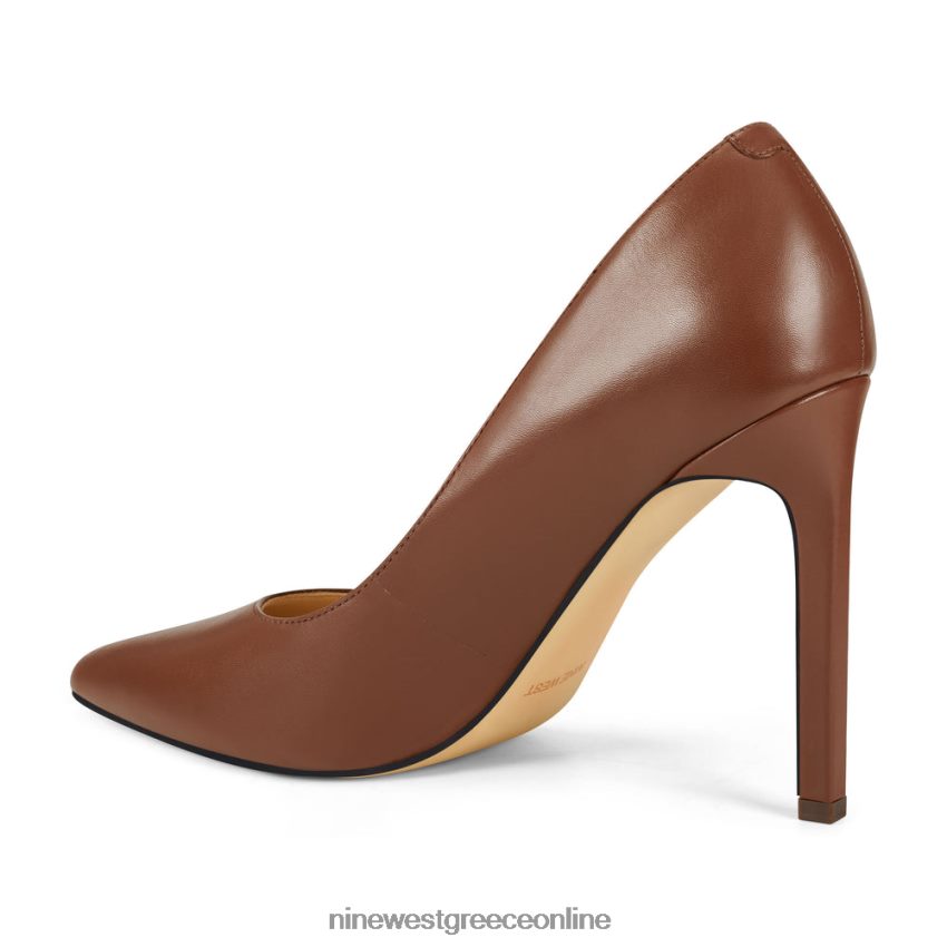 Nine West μυτερές αντλίες ποδιών tatiana καφέ δέρμα 48BFPH1487