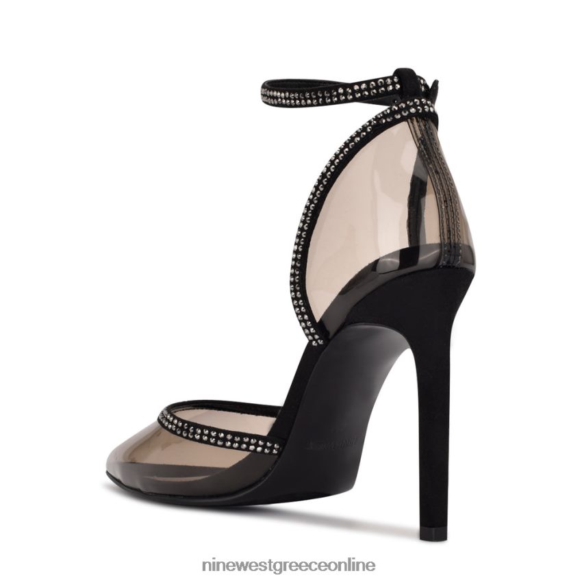 Nine West αντλίες αστραγάλου totsie μαύρος καπνός 48BFPH1422