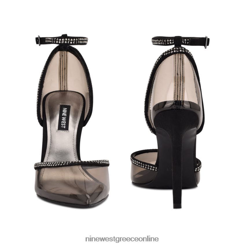 Nine West αντλίες αστραγάλου totsie μαύρος καπνός 48BFPH1542