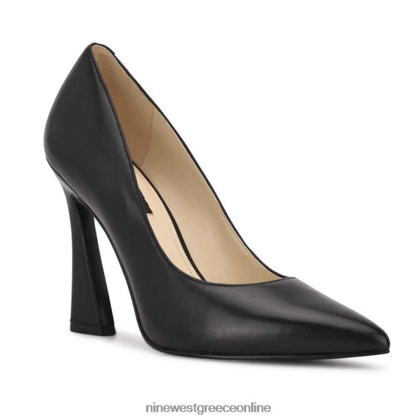 Nine West Μυτερές αντλίες μύτης trendz μαύρο δέρμα 48BFPH1479