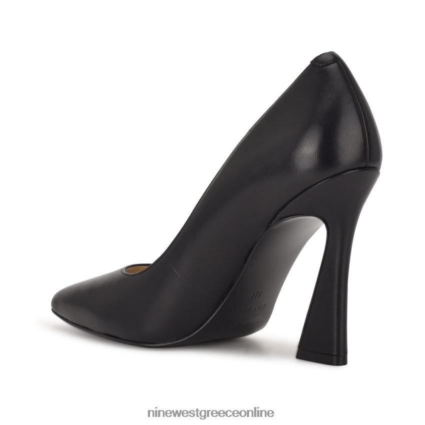 Nine West Μυτερές αντλίες μύτης trendz μαύρο δέρμα 48BFPH1479