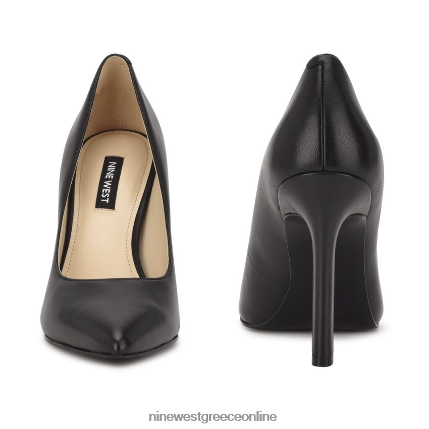 Nine West Μυτερές αντλίες μύτης trendz μαύρο δέρμα 48BFPH1479