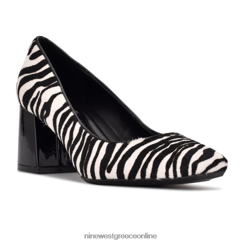 Nine West αντλίες φτέρνας μπλοκ vibe 9x9 ζέβρα μαλλί 48BFPH2181