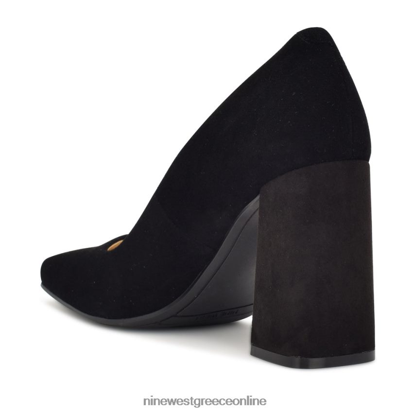 Nine West αντλίες φτέρνας μπλοκ yolend μαύρο σουέτ 48BFPH2112