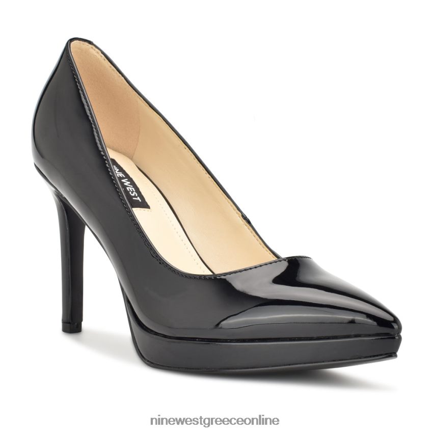 Nine West αντλίες πλατφόρμας shelbe μαύρη πατέντα 48BFPH1196