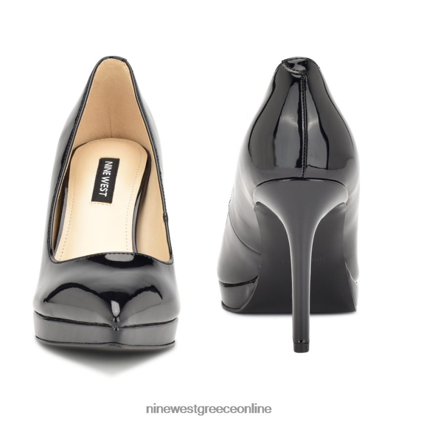 Nine West αντλίες πλατφόρμας shelbe μαύρη πατέντα 48BFPH1196