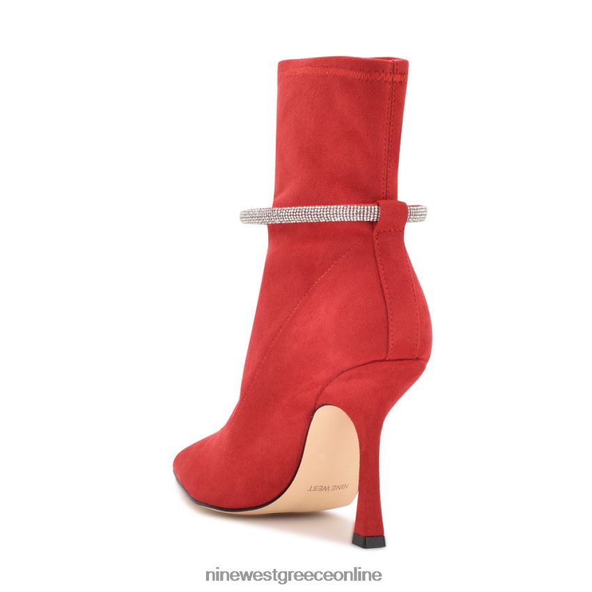 Nine West μποτάκια φόρεμα ferba κόκκινο σουέτ 48BFPH2939