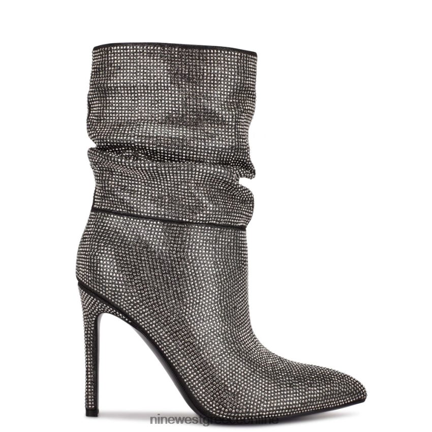 Nine West μποτάκια με φόρεμα jenn ασημί shimmer σουέτ 48BFPH1868