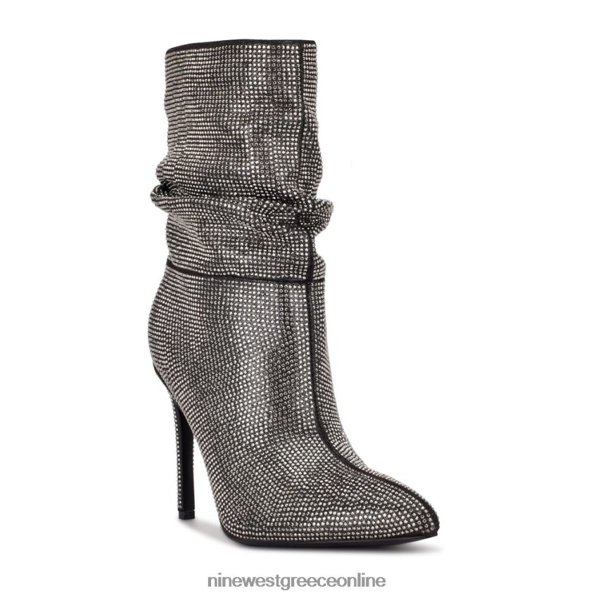 Nine West μποτάκια με φόρεμα jenn ασημί shimmer σουέτ 48BFPH1868