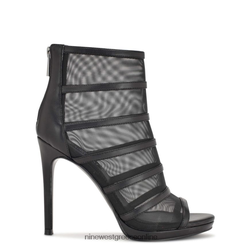 Nine West Μποτάκια peep toe larang mesh μαύρος 48BFPH1782