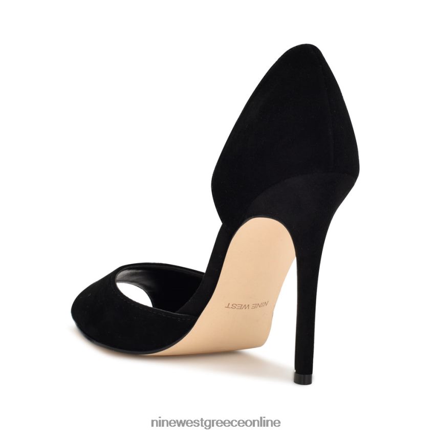 Nine West τιμή peep toe αντλίες μαύρο σουέτ 48BFPH1317