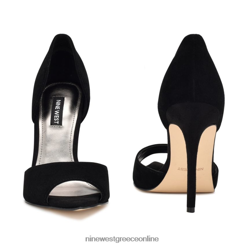 Nine West τιμή peep toe αντλίες μαύρο σουέτ 48BFPH1317