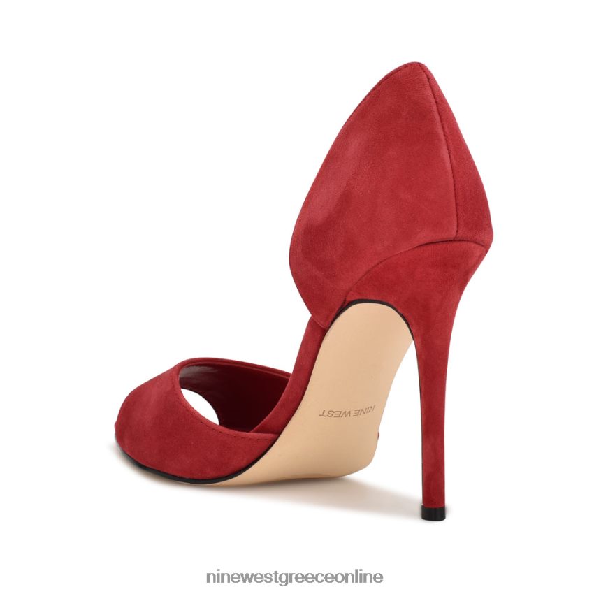 Nine West τιμή peep toe αντλίες κόκκινο σουέτ 48BFPH1318