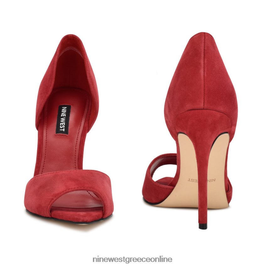 Nine West τιμή peep toe αντλίες κόκκινο σουέτ 48BFPH1318