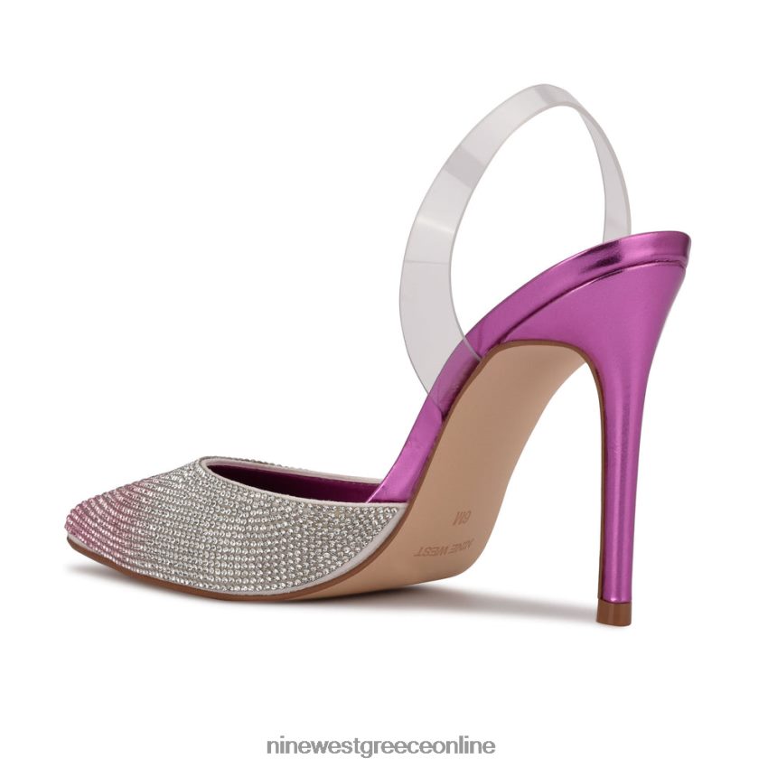 Nine West Fabry μυτερές αντλίες slingback ροζ μούλτι 48BFPH1910