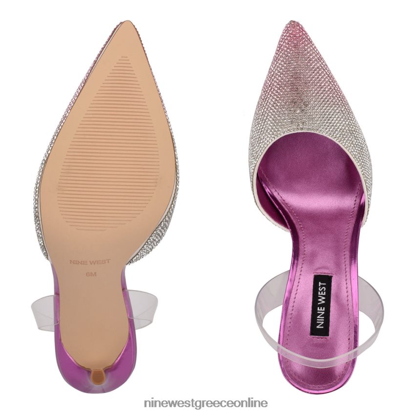 Nine West Fabry μυτερές αντλίες slingback ροζ μούλτι 48BFPH1910