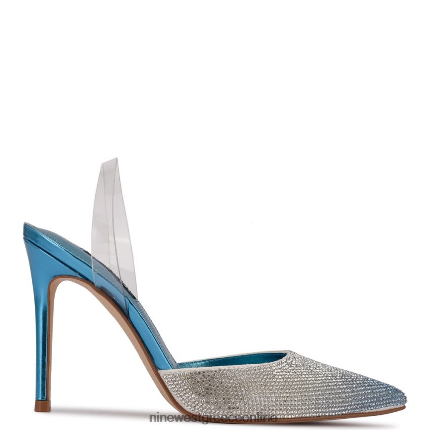 Nine West Fabry μυτερές αντλίες slingback μπλε πολυ 48BFPH1911 - Κάντε κλικ στην εικόνα για κλείσιμο