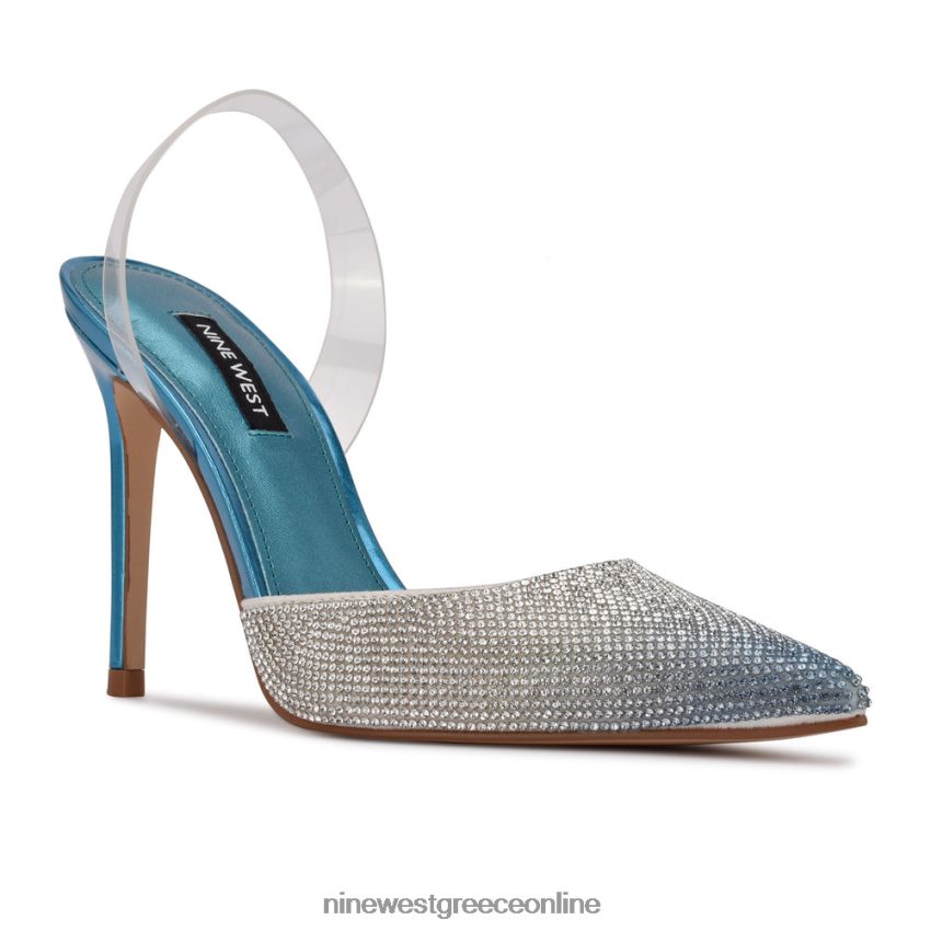 Nine West Fabry μυτερές αντλίες slingback μπλε πολυ 48BFPH1911