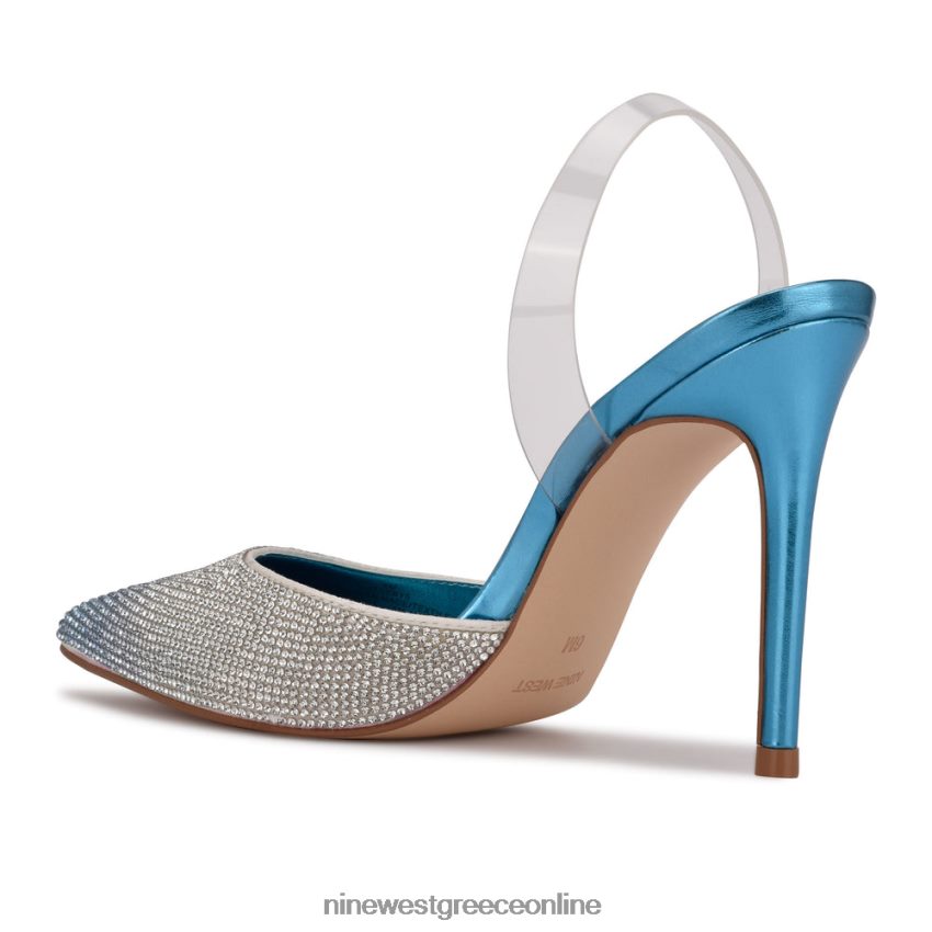 Nine West Fabry μυτερές αντλίες slingback μπλε πολυ 48BFPH1911