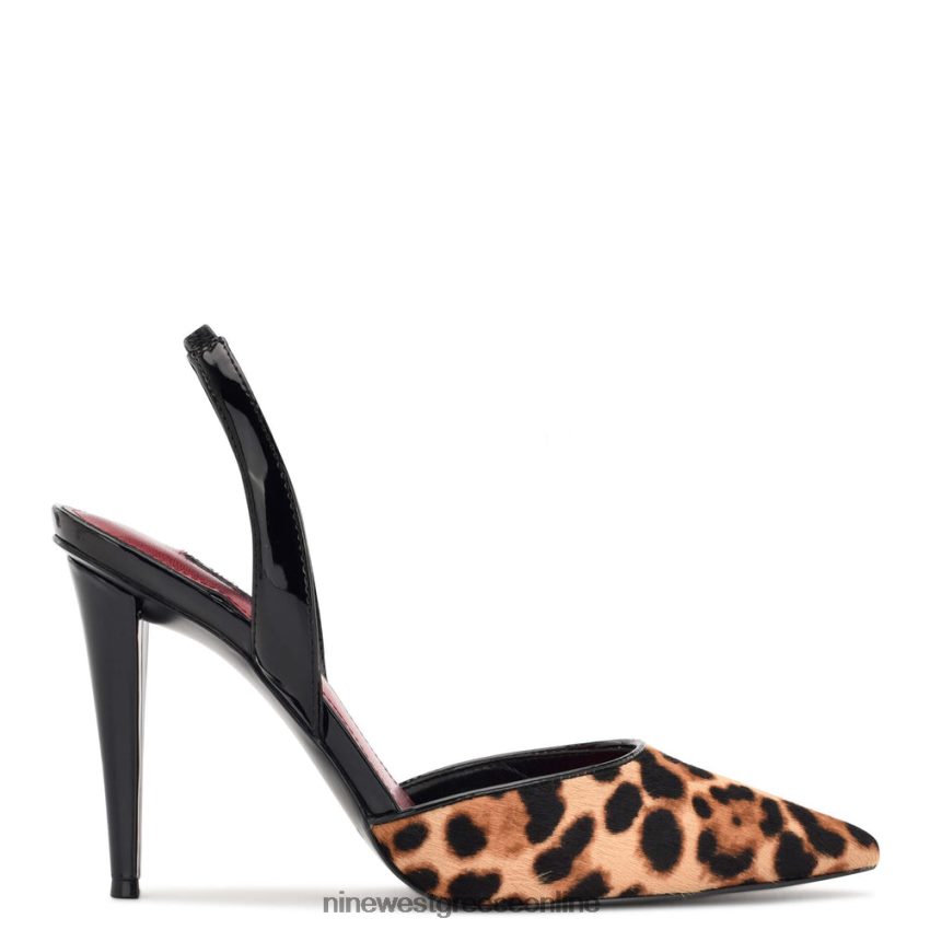 Nine West flory αντλίες slingback λεοπάρ τρίχα 48BFPH1347