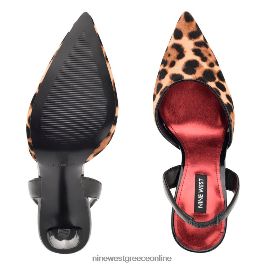 Nine West flory αντλίες slingback λεοπάρ τρίχα 48BFPH1347