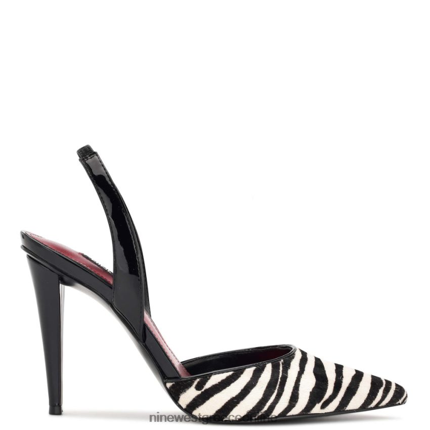 Nine West flory αντλίες slingback ζέβρα μαλλί 48BFPH1348