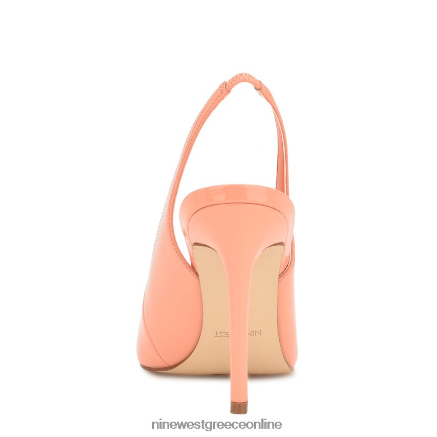 Nine West φτερά μυτερά δάχτυλα slingback αντλίες πατέντα κρέμας 48BFPH1084