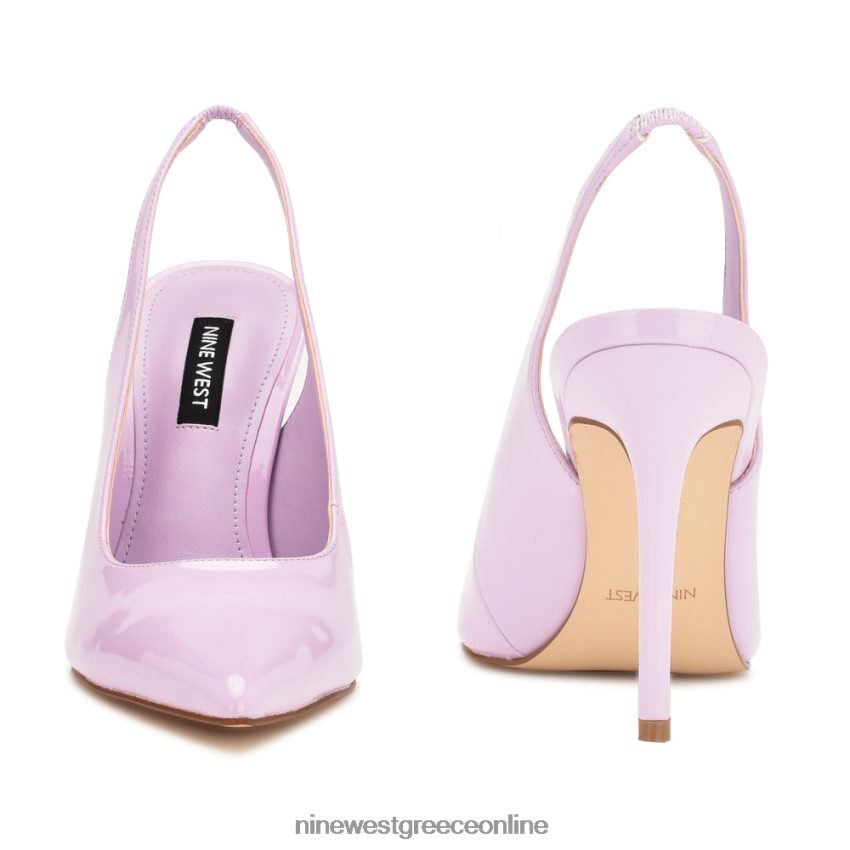 Nine West φτερά μυτερά δάχτυλα slingback αντλίες μωβ πατέντα 48BFPH1085