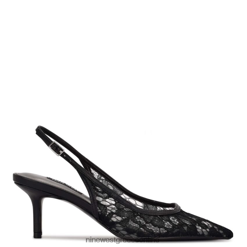 Nine West αρένα slingback τακούνια μαύρη δαντέλα 48BFPH1093