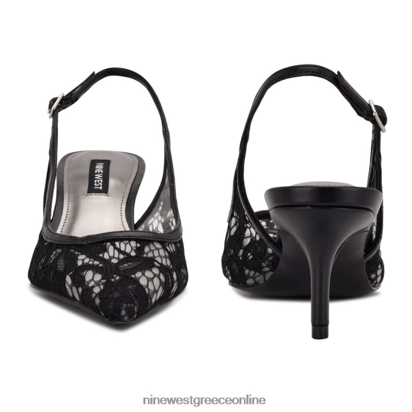 Nine West αρένα slingback τακούνια μαύρη δαντέλα 48BFPH1093