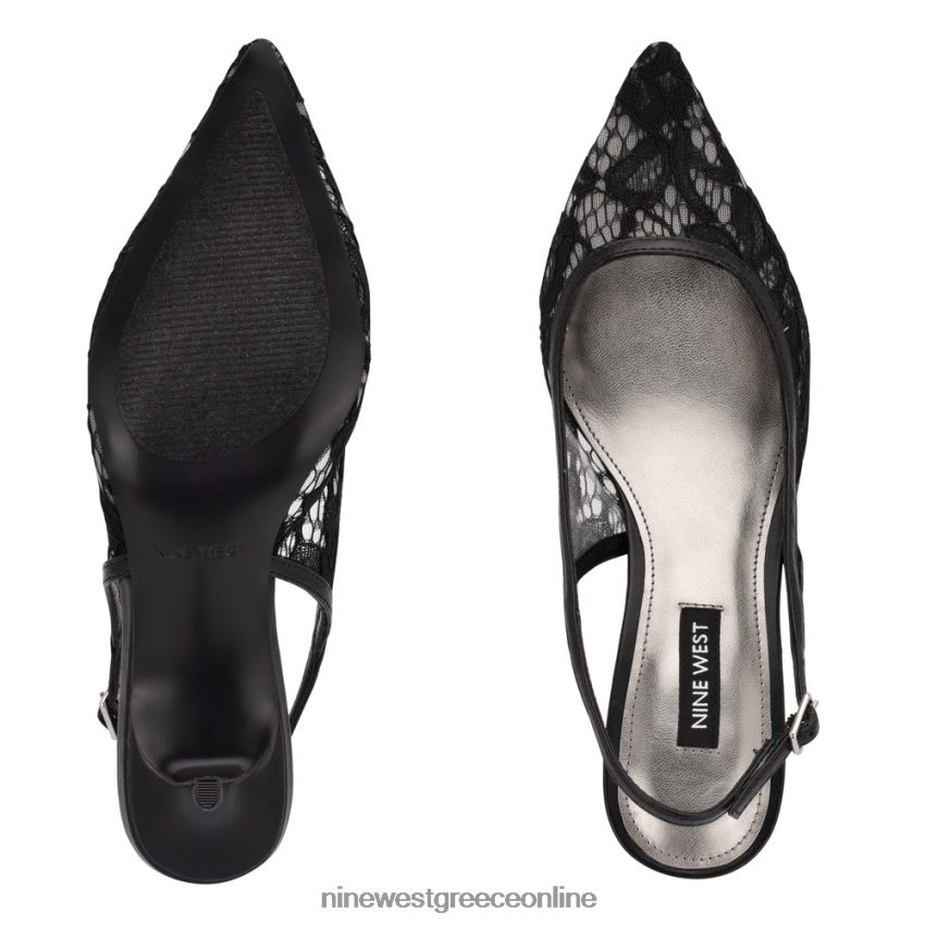 Nine West αρένα slingback τακούνια μαύρη δαντέλα 48BFPH1093