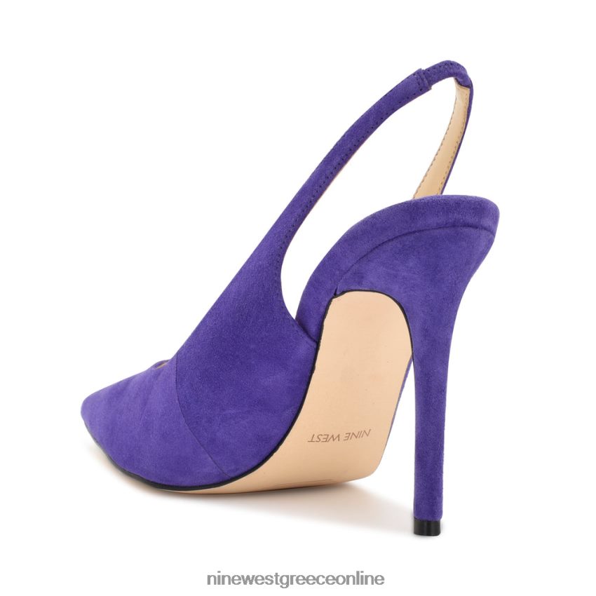 Nine West φτερά μυτερά δάχτυλα slingback αντλίες μωβ σουέτ 48BFPH1099