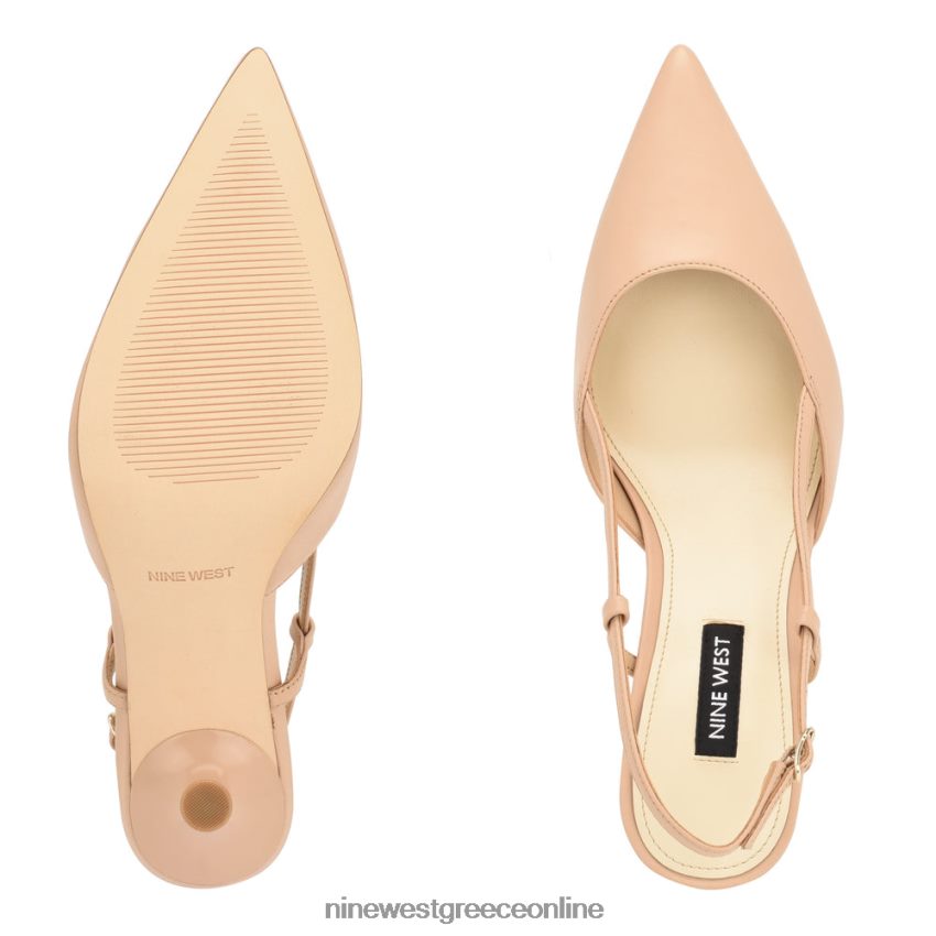 Nine West αντλίες πέους slingback ζεστό ρουζ δέρμα 48BFPH1393