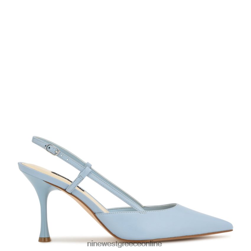 Nine West αντλίες πέους slingback γαλάζιο δέρμα 48BFPH1394 - Κάντε κλικ στην εικόνα για κλείσιμο