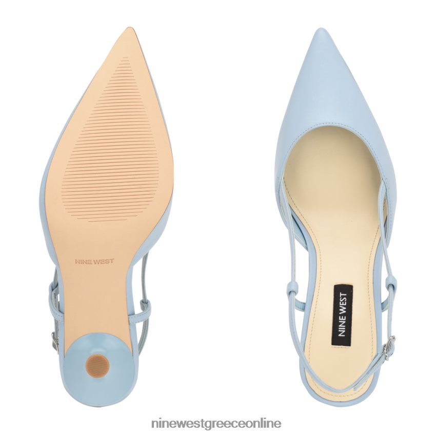 Nine West αντλίες πέους slingback γαλάζιο δέρμα 48BFPH1394