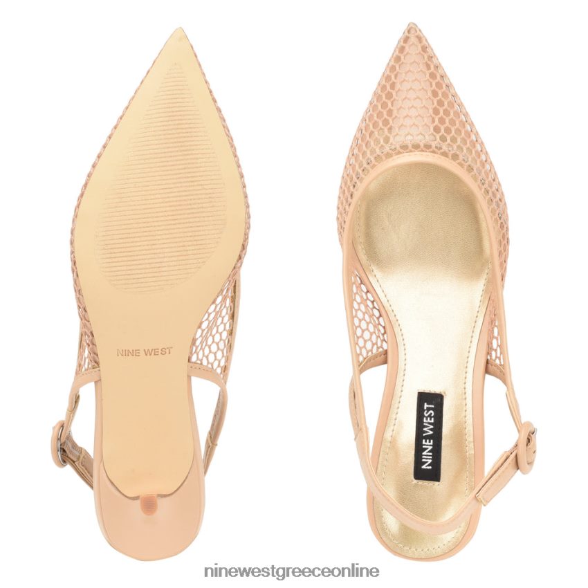 Nine West πολλές αντλίες πλέγματος slingback ζεστό ρουζ/διαφανές 48BFPH1406